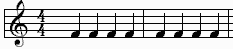 picture of bar with four quarter notes in it